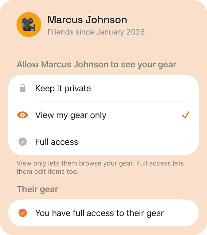 Friends & Sharing screenshot