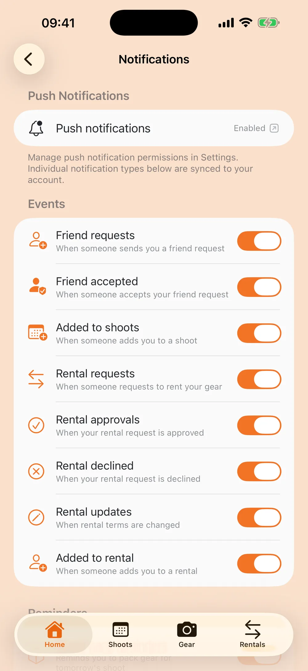 Notifications screenshot