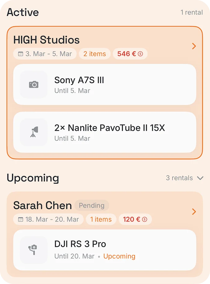 Rental Tracker screenshot